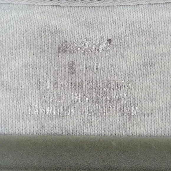 Aerie Cheetah Print 1/4 Zip Oversized Sweatshirt White Gray Women's Size Small - Picture 5 of 10